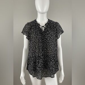Everleigh Black and White Patterned Blouse